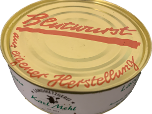xx Dosenwurst : Blutwurst xx