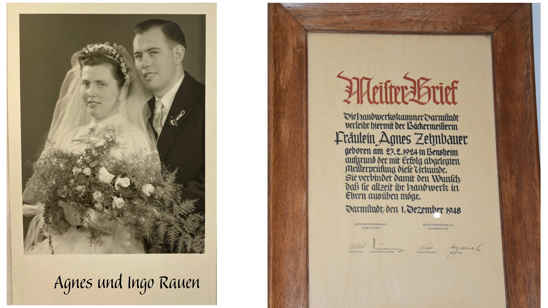 Agnes Zehnbauer und Ingo Rauen, 1948